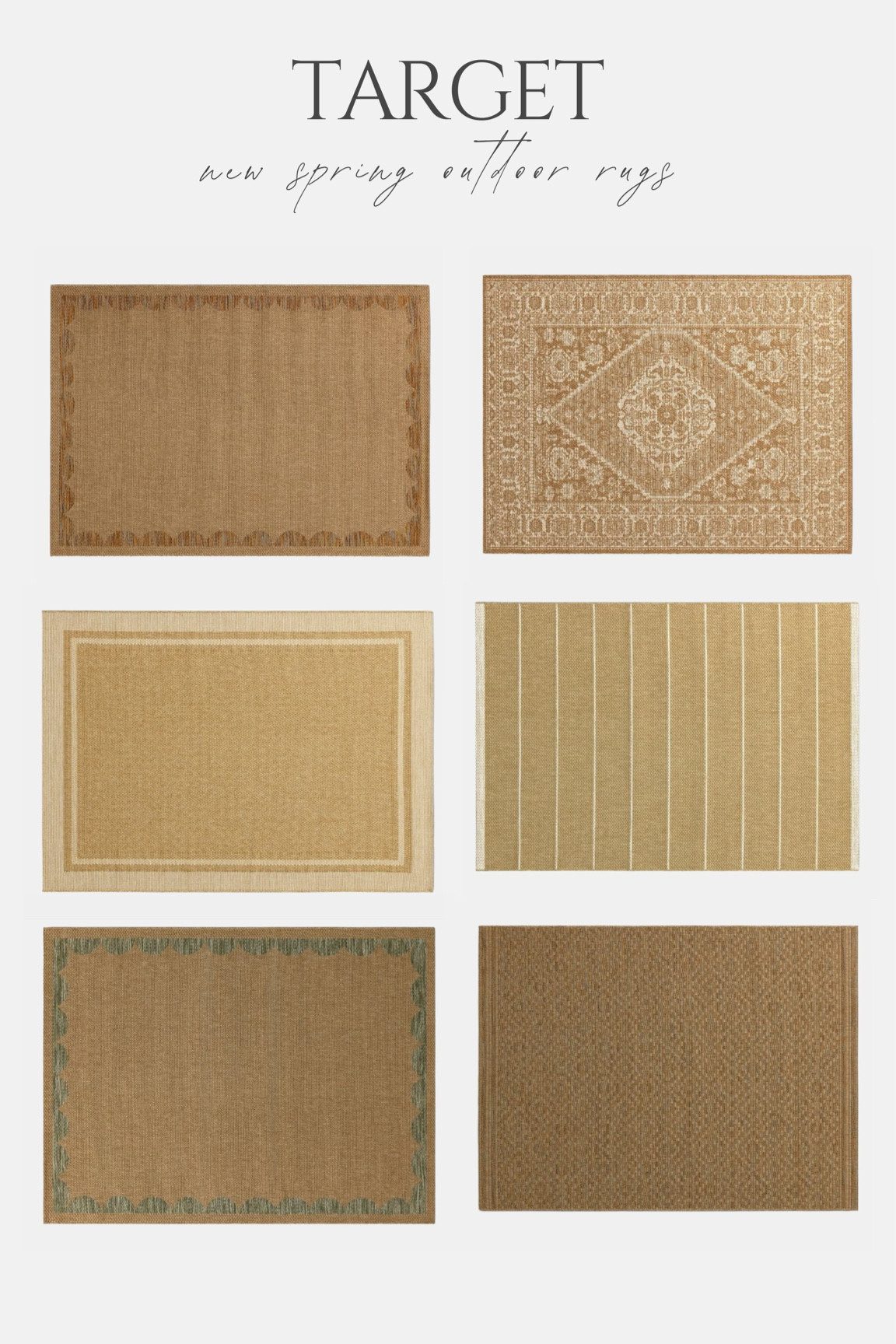 The new studio McGee x threshold at Target launched their outdoor patio rugs!!