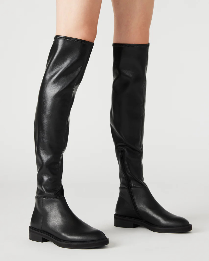 LEZA Black Over The Knee Boot | Women's Boots | Steve Madden (US)