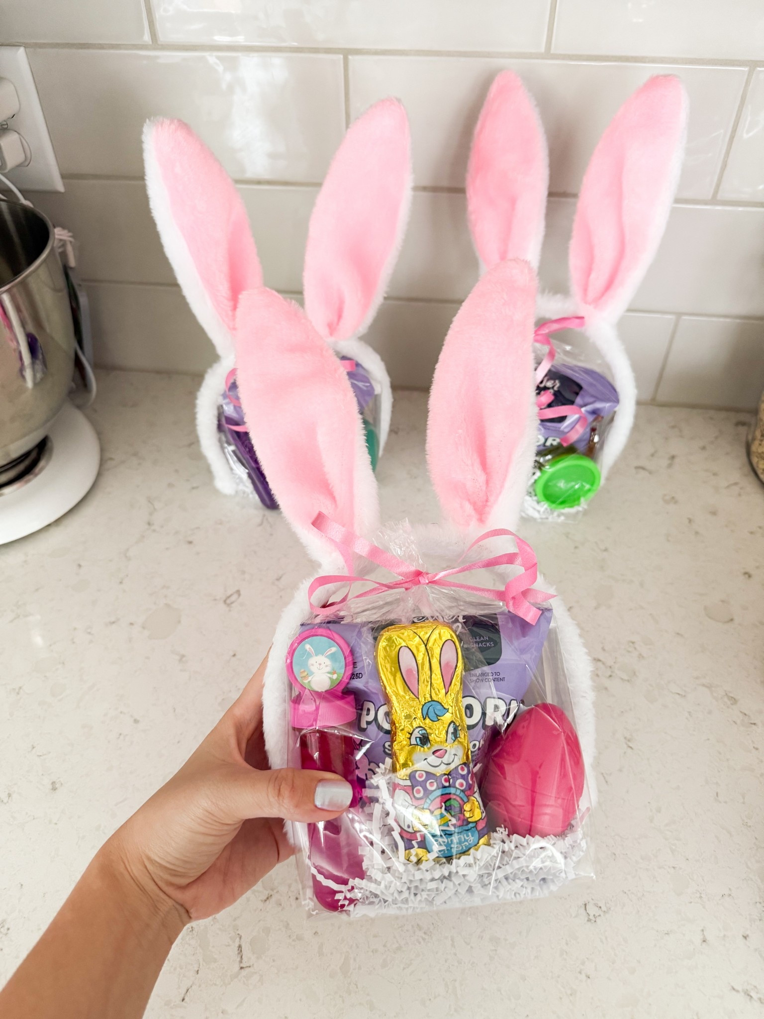 Had extra supplies from our egg hunt party so I'm making Easter goodie bags for our neighborhood kids!

Popcorn, play doh eggs, chocolate bunny, clear favor bag 

#LTKFindsUnder50 #LTKSeasonal #LTKKids