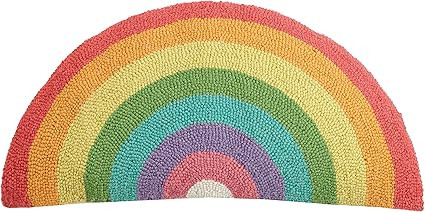 Amazon.com: Peking Handicraft 30KSL288C24OB Rainbow Shaped Hook Pillow, 12x24 Throw Pillow : Home... | Amazon (US)