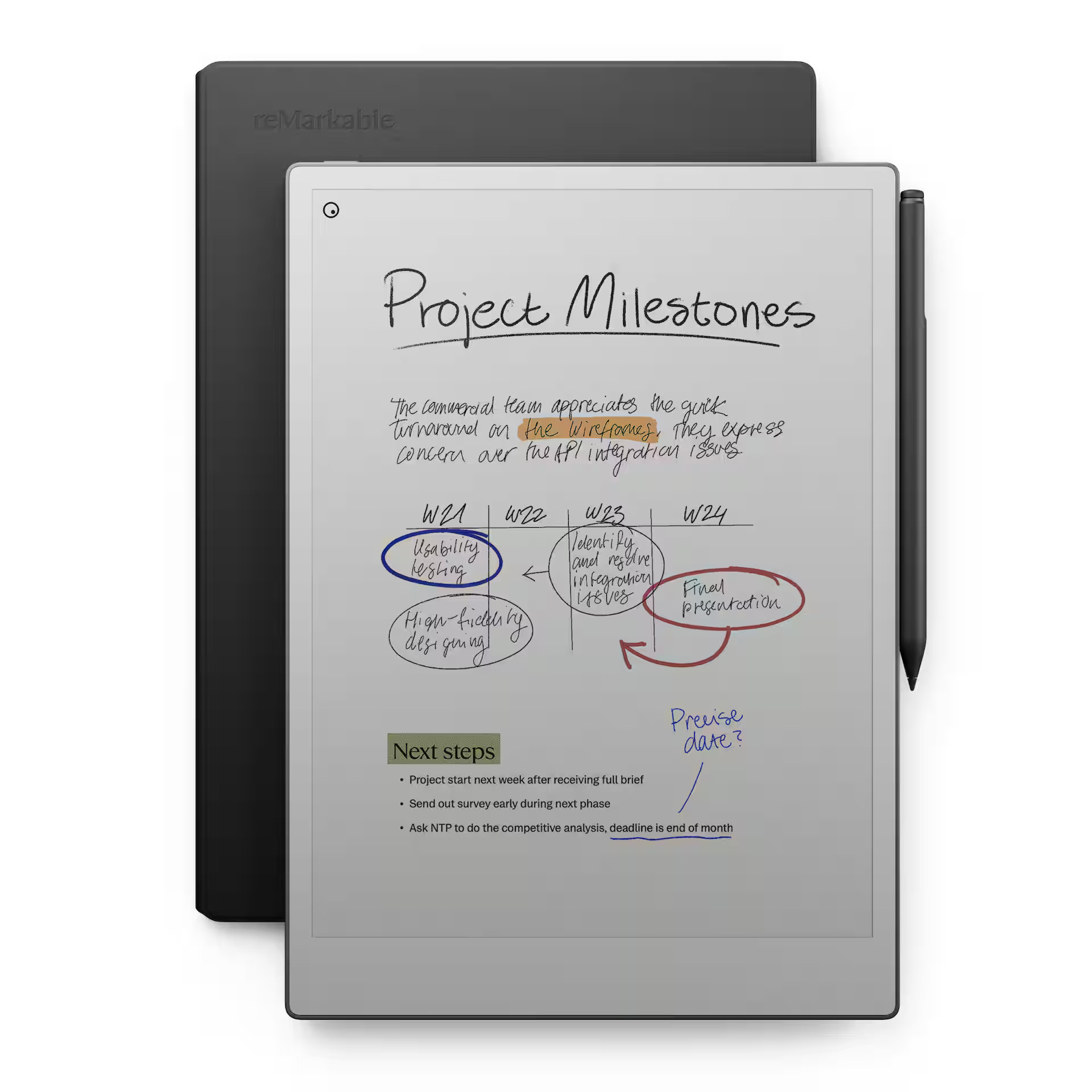 reMarkable - Paper Pro - 11.8" Paper Tablet with Marker Plus and Premium Leather Book Folio - Black | Best Buy U.S.