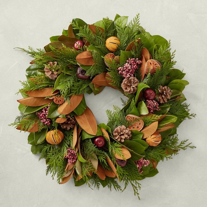 Holiday Fruit Live Wreath | Williams-Sonoma