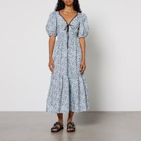 Ganni Floral-Print Cotton Dress | Coggles (Global)