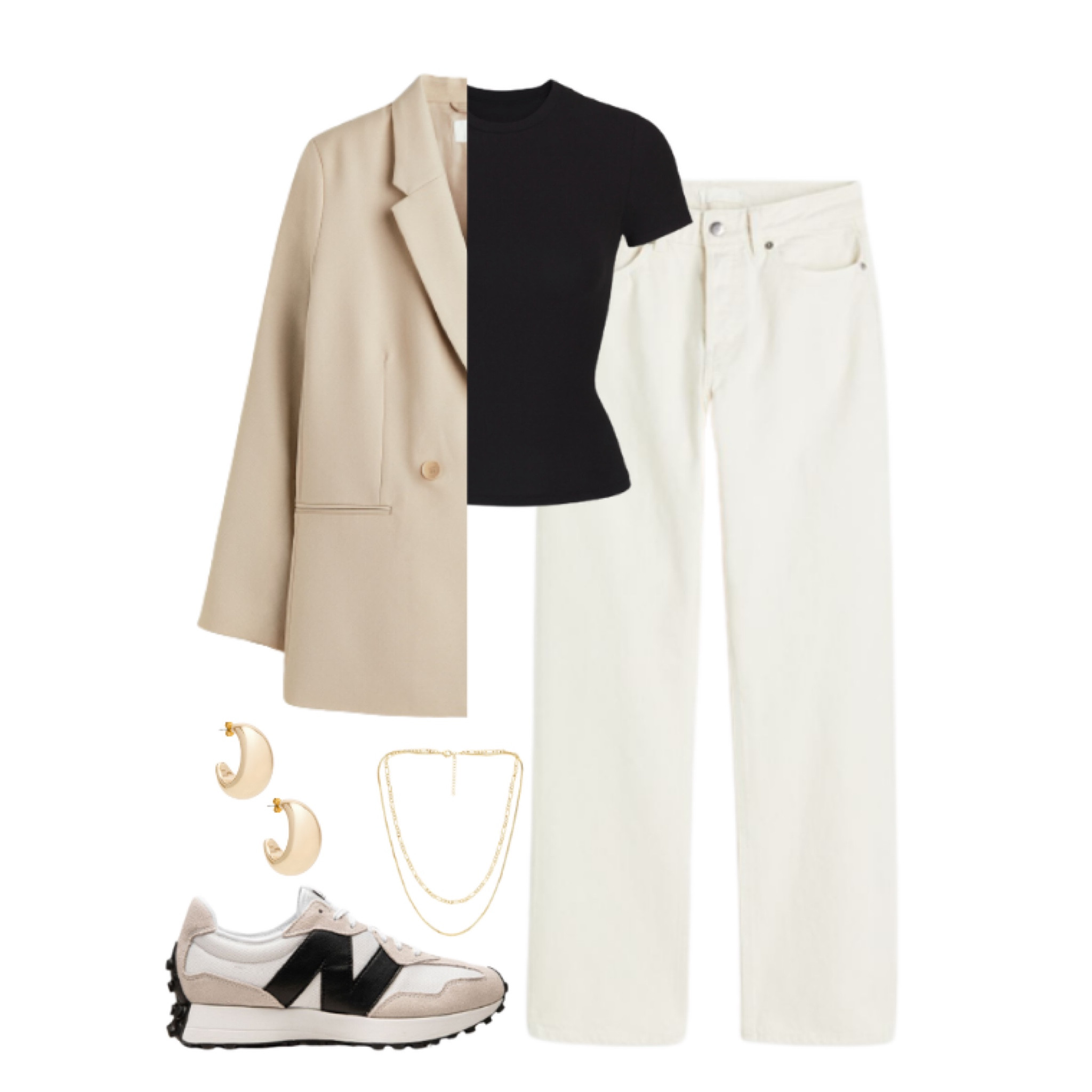 The perfect outfit for work or a casual date!
#blazers #skims #jeans #newbalance #jewelry 

#LTKworkwear #LTKstyletip #LTKFind