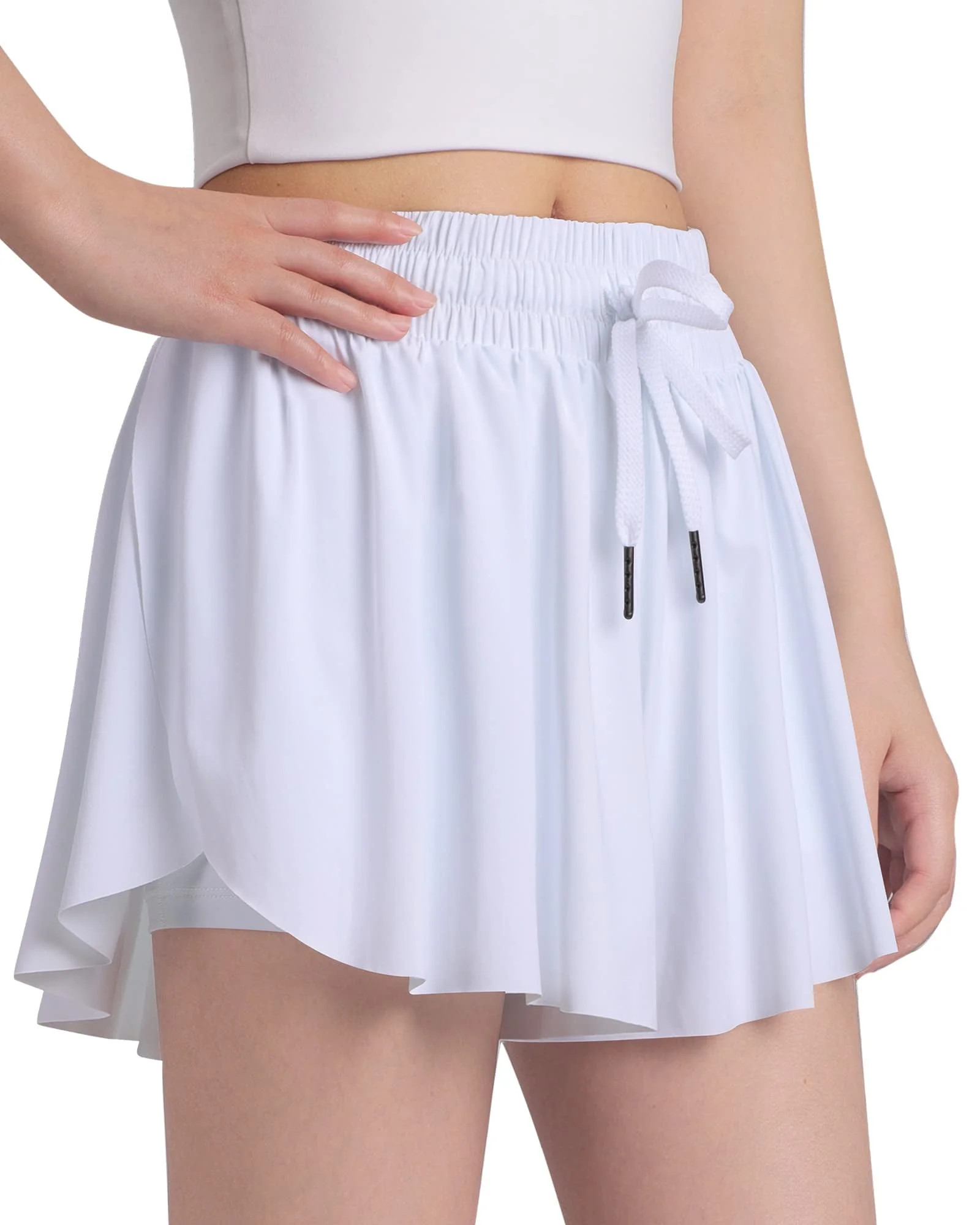 Girls Flowy Shorts,Youth/Toddler Kids Butterfly Shorts with Spandex Liner 2-in-1 for Running,Spor... | Walmart (US)