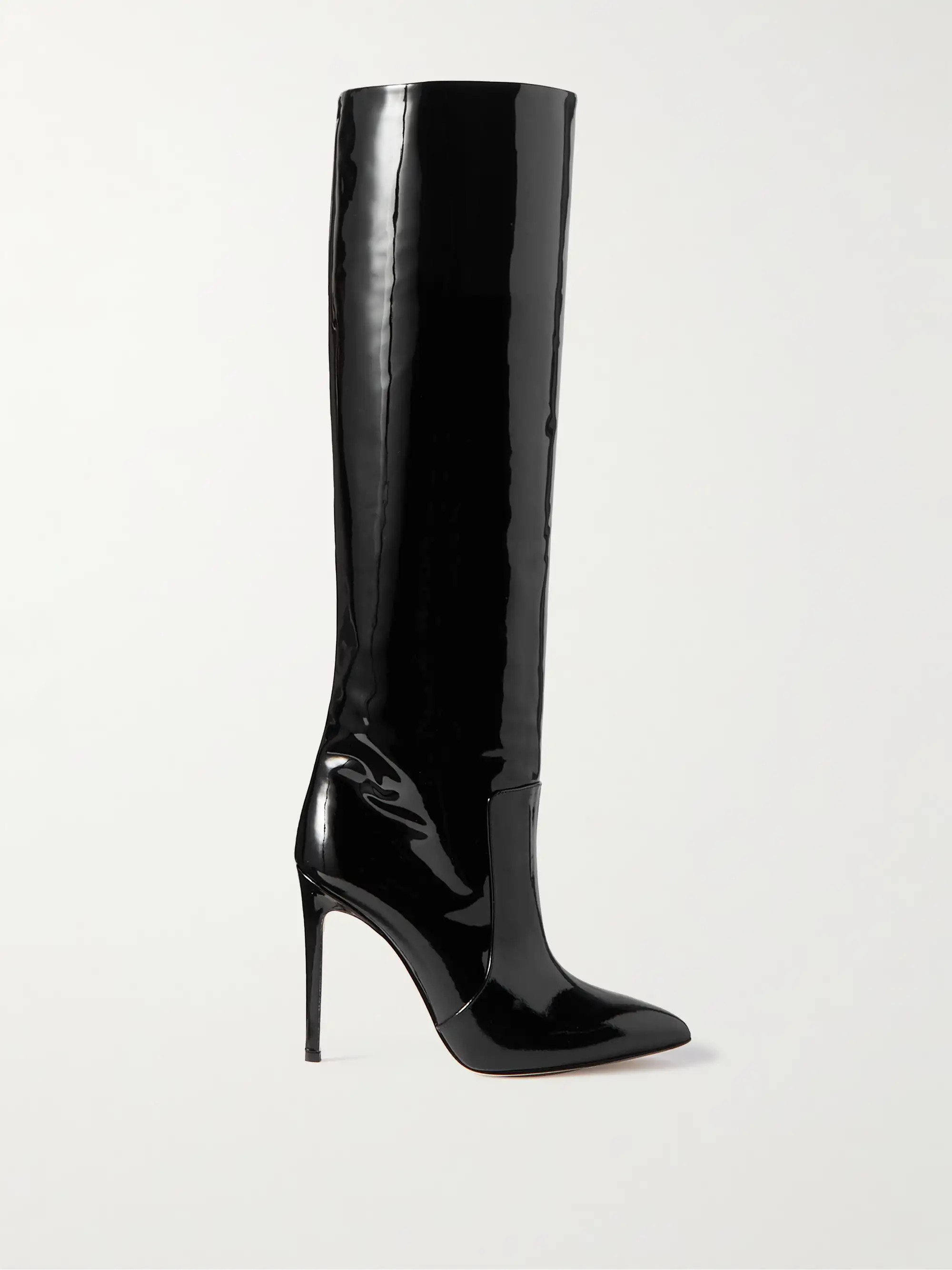 Stiletto patent-leather knee boots | NET-A-PORTER (UK & EU)
