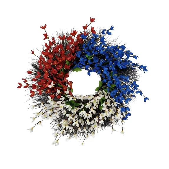 Memorial Day Saving!4th of July Decorations, 17.7In Garland Patriotic Red White And Blue Decor Fo... | Walmart (US)