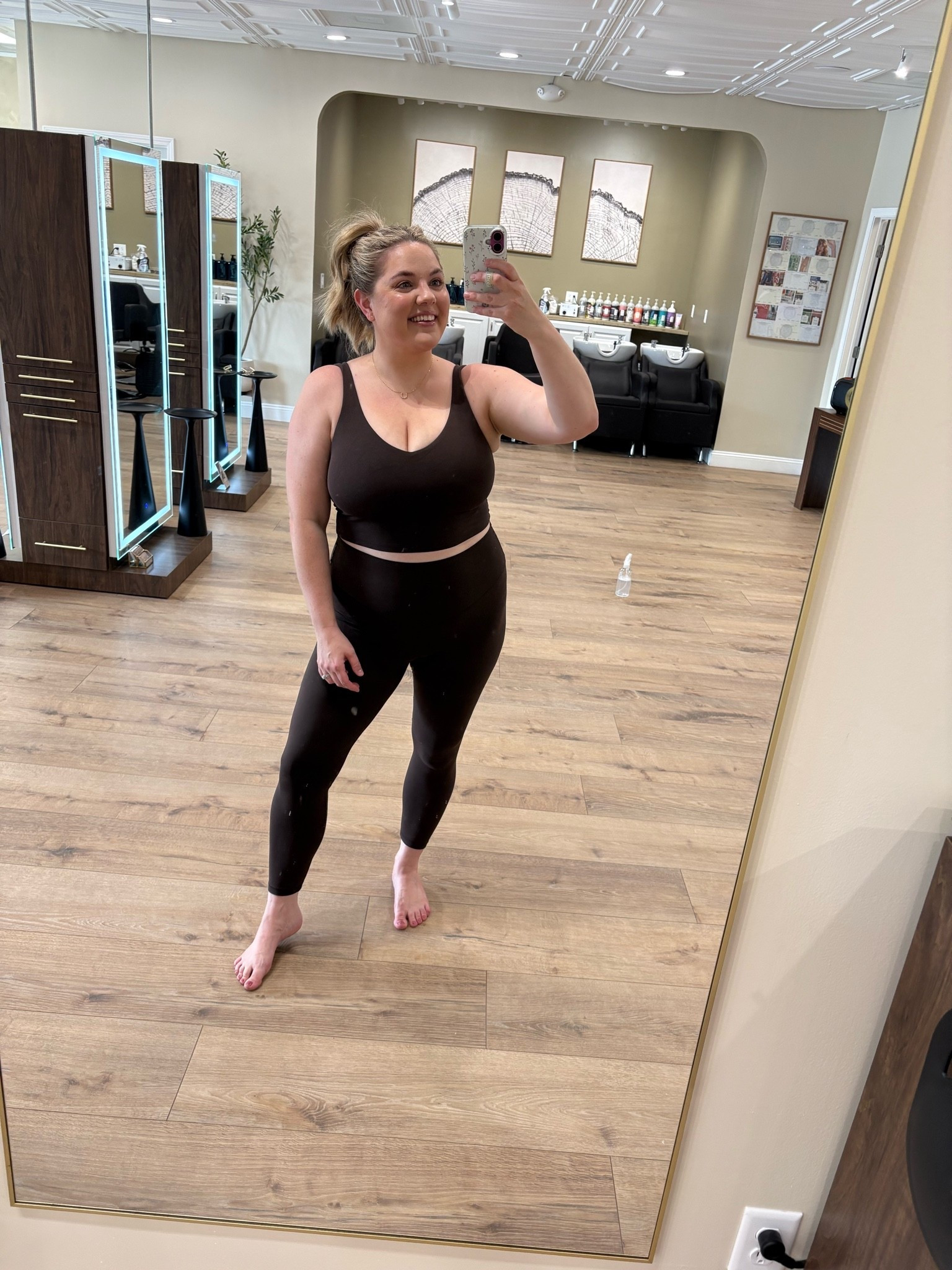 Wore my cutie @Aerie  real me set to my first ever Pilates class! 

Top- XL 
Pants-L

#LTKfitnessgoals #LTKselfcare #LTKMidsize