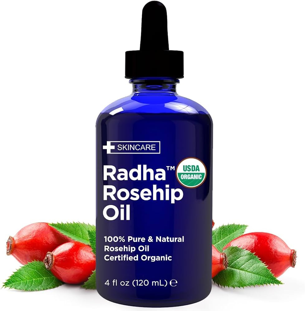 Radha Beauty 4 oz Organic Rosehip Seed Oil 100% Pure Cold Pressed - Great Carrier Oil for Moistur... | Amazon (US)
