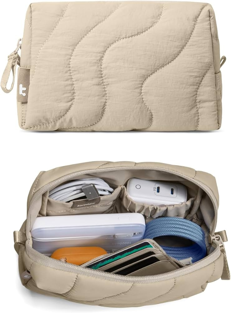 tomtoc Electronics Organizer Travel Case, Soft Puffy Organizer Bag Birthday Gifts Travel Essentia... | Amazon (US)