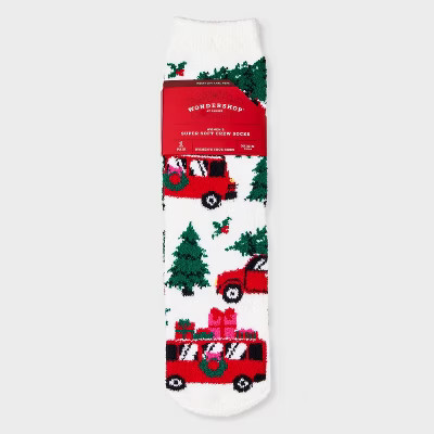 Women's Winter Road Trip Cozy Crew Socks with Gift Card Holder - Wondershop™ White 4-10 | Target