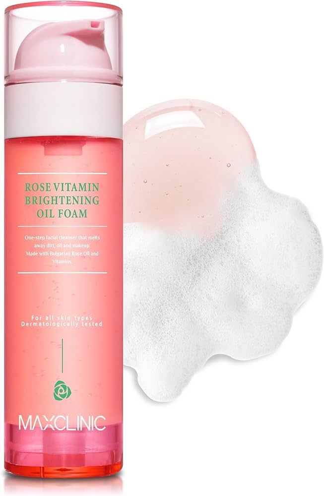 [K-Beauty] Rose Vitamin Moisturizing Oil Foam | Daily Face Wash Oil Based Cleanser | Korean Oil C... | Amazon (US)
