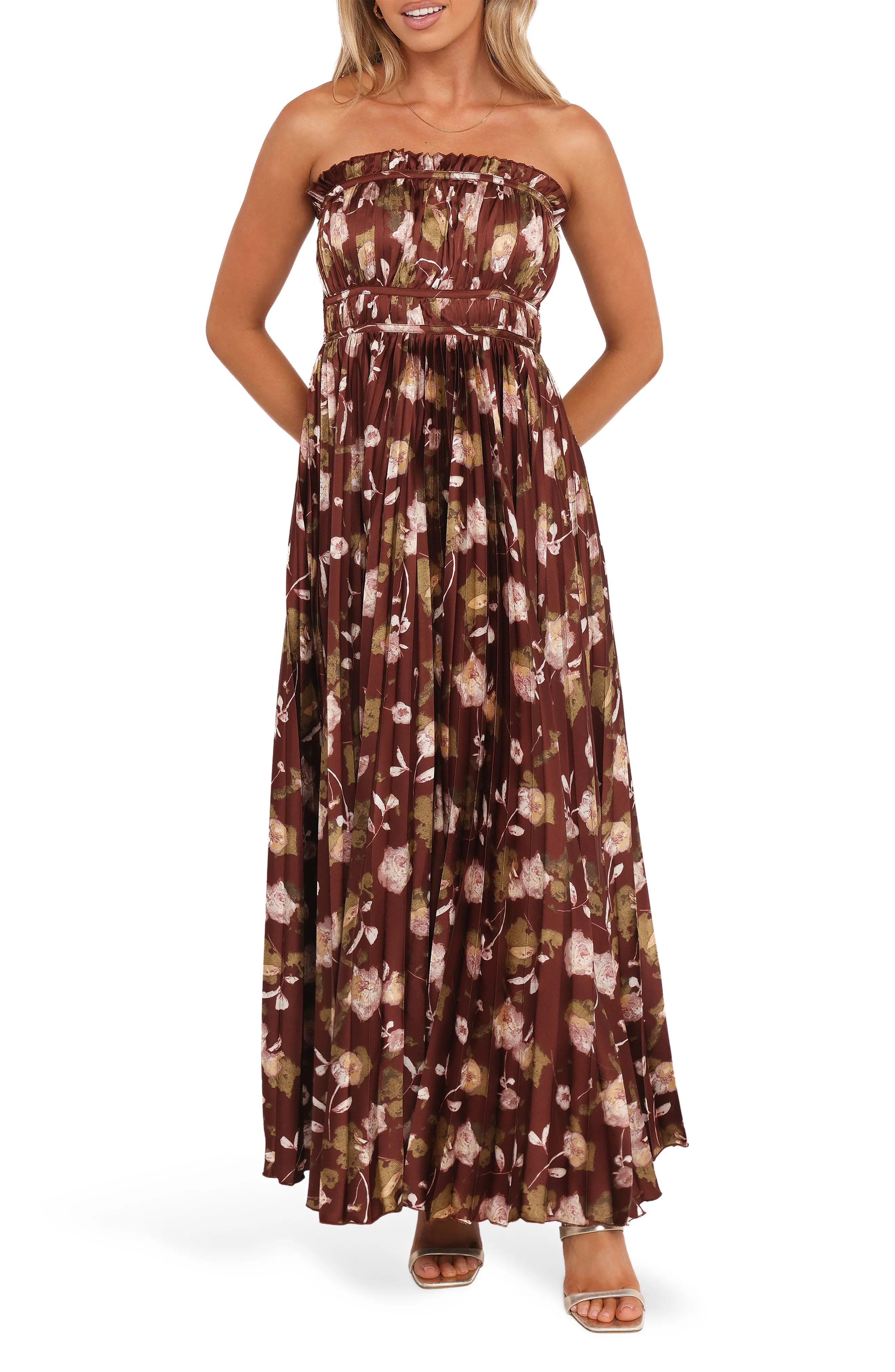 Petal & Pup Angelique Print Strapless Maxi Dress (Women) | Nordstrom | Nordstrom