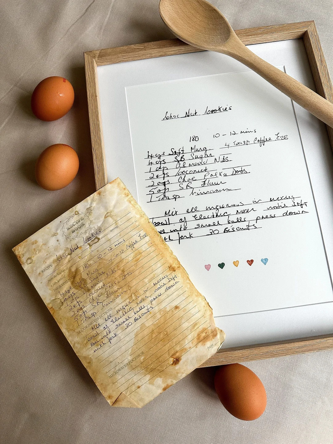 Personalised Recipe Art Print / Handwriting Christmas Gift / Kitchen Art Print / Baking Gift / Re... | Etsy (US)