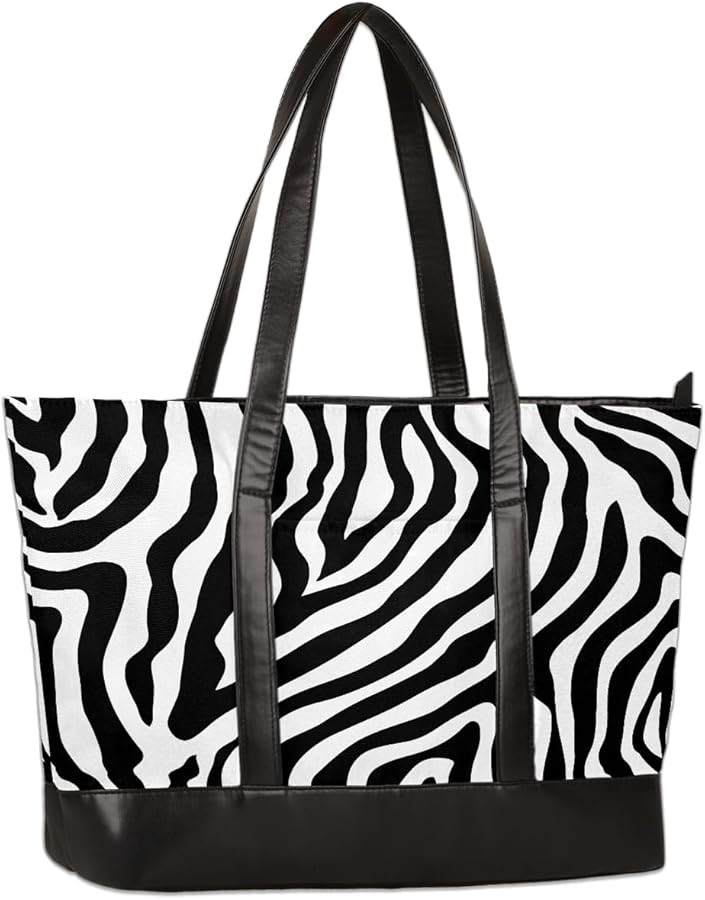 Laptop Tote Bag for Women 15.6 inch Leopard Cheetah Computer Briefcase Leather Shoulder Bag Handb... | Amazon (US)