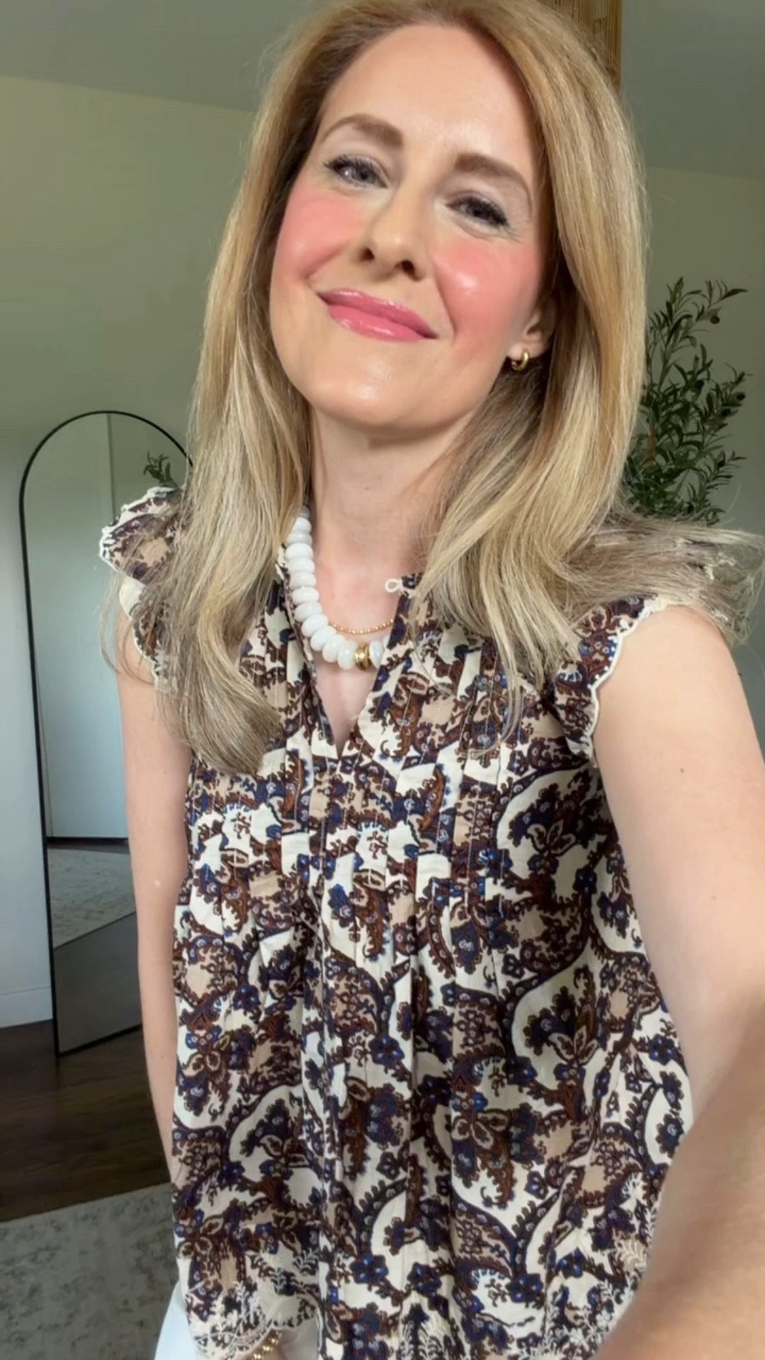 Patiently waiting for this new Walmart top to appear online! I found it in-store, the brand is Scenario. Fit is tts, I’m in a small. #walmartfashion

#LTKOver40