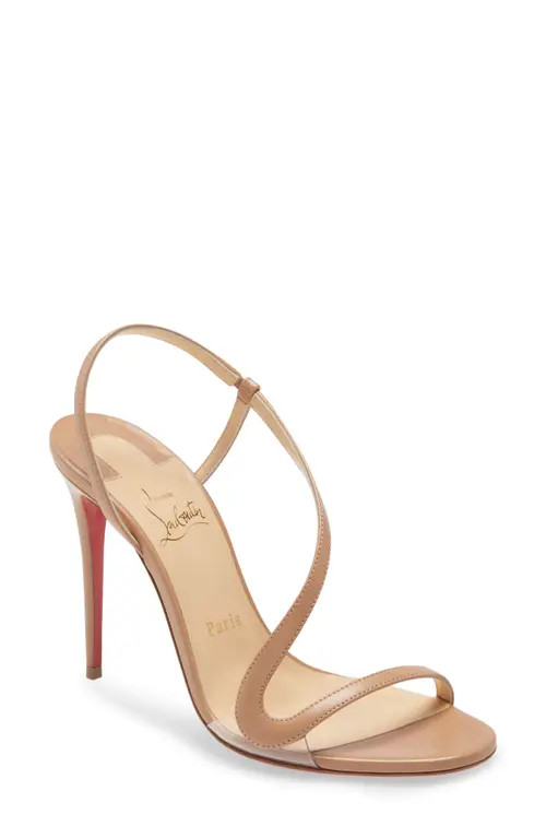 Christian Louboutin Slingback Stiletto Sandal in Nude at Nordstrom, Size 9.5Us | Nordstrom