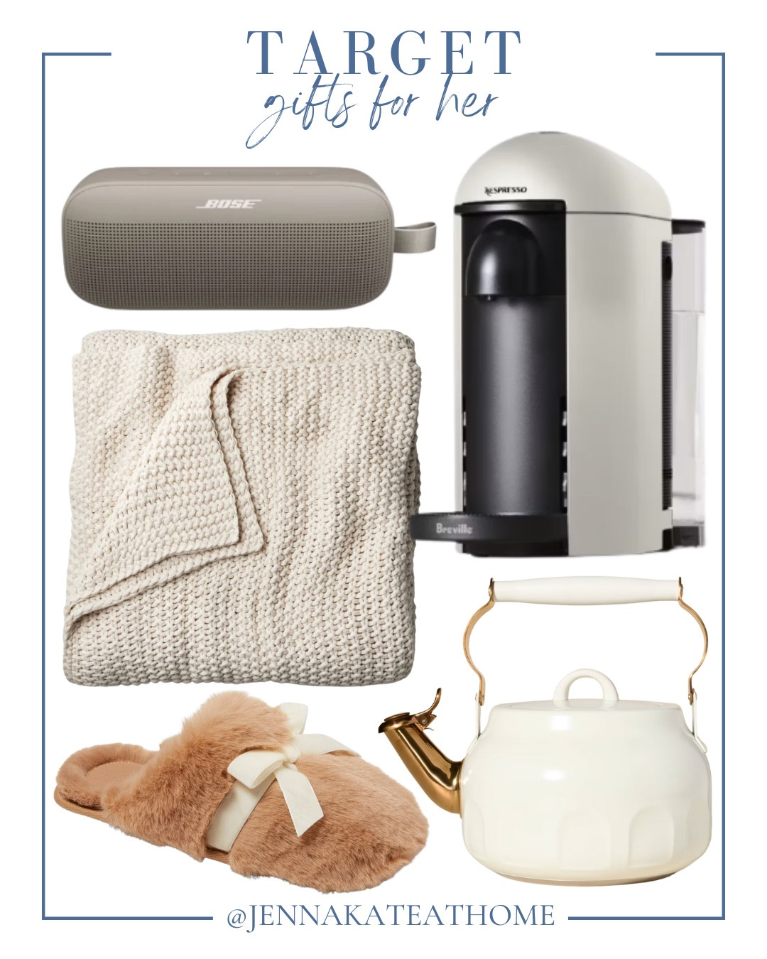 Gifts for her includes Nespresso, speaker, blanket, slippers, and tea kettle.

Gifts for her, gift guide, gifts for mom, gifts for wife

#LTKFindsUnder50 #LTKHoliday #LTKGiftGuide