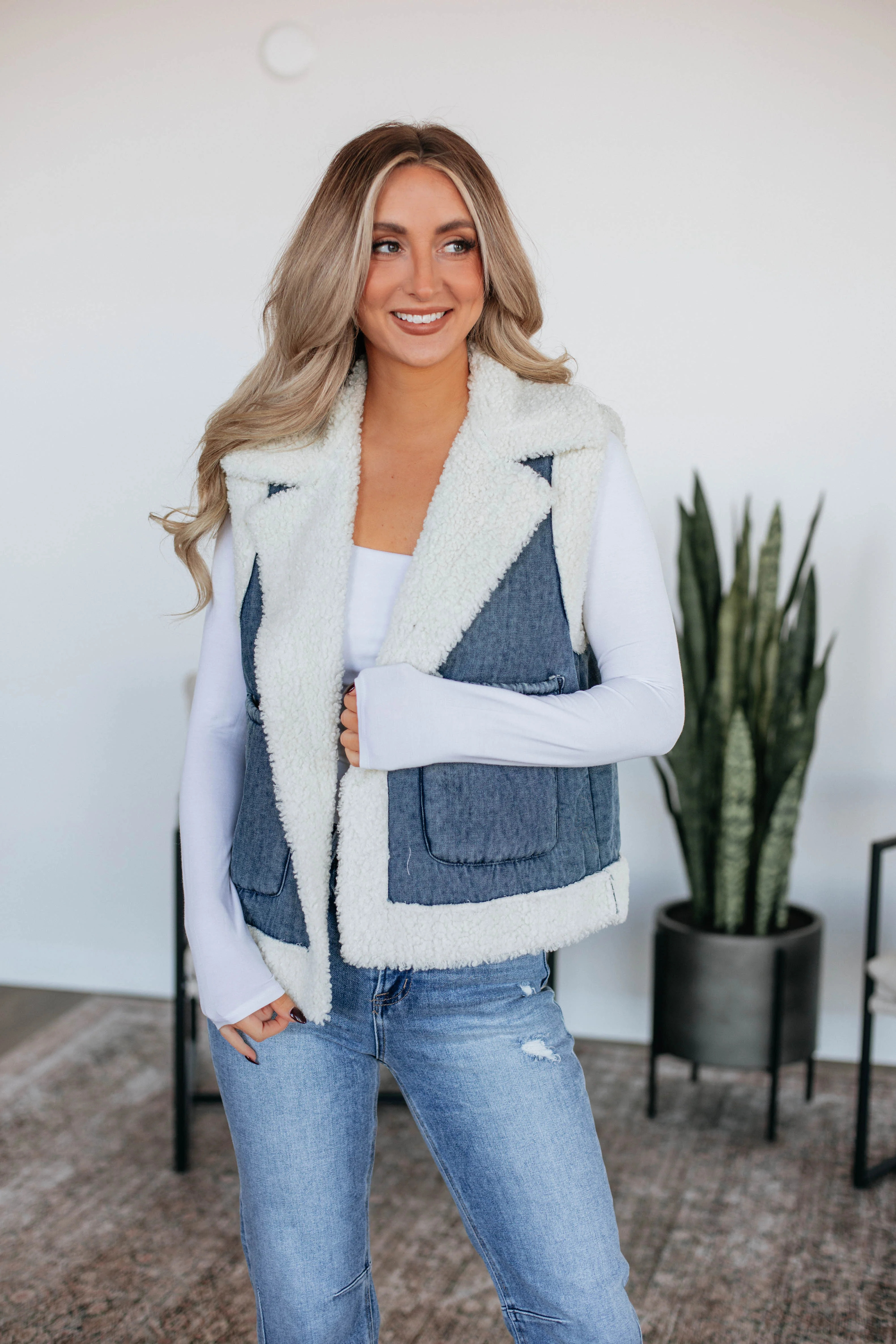 Jude Denim Vest | Wild Oak Boutique