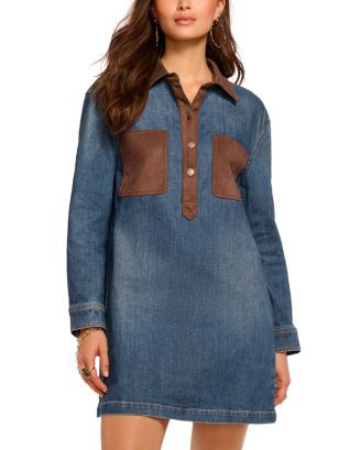 Winnifred Contrast Collar Denim Dress | Bloomingdale's (US)