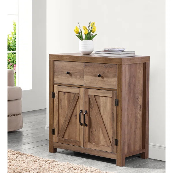 Quinton 33'' Tall 2 - Door Accent Cabinet | Wayfair North America
