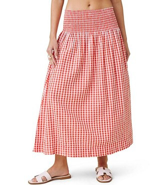 Splendid Gigi Gingham Midi Skirt | Dillard's | Dillard's