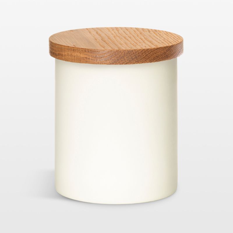 NeatMethod Extra-Small Bone White Ceramic Jar + Reviews | Crate & Barrel | Crate & Barrel