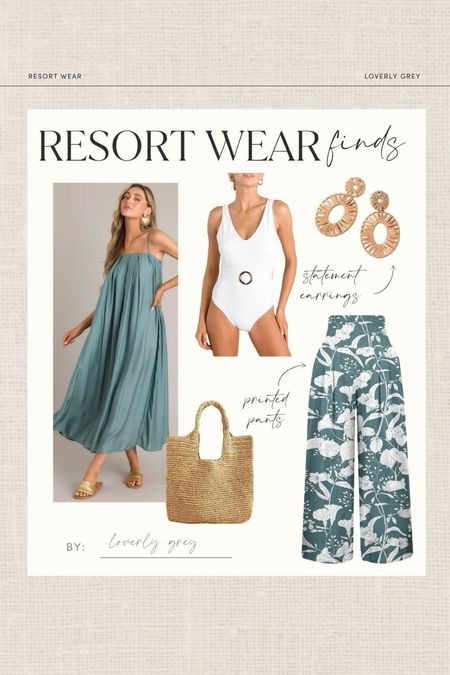 Loverly Grey resort wear finds. This flowy maxi dress and statement earrings are perfect for a beach side date night. 

#LTKtravel #LTKstyletip #LTKSeasonal