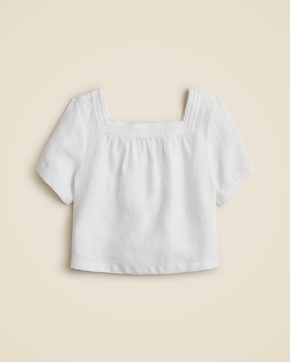 Sailor squareneck top in linen | J. Crew US