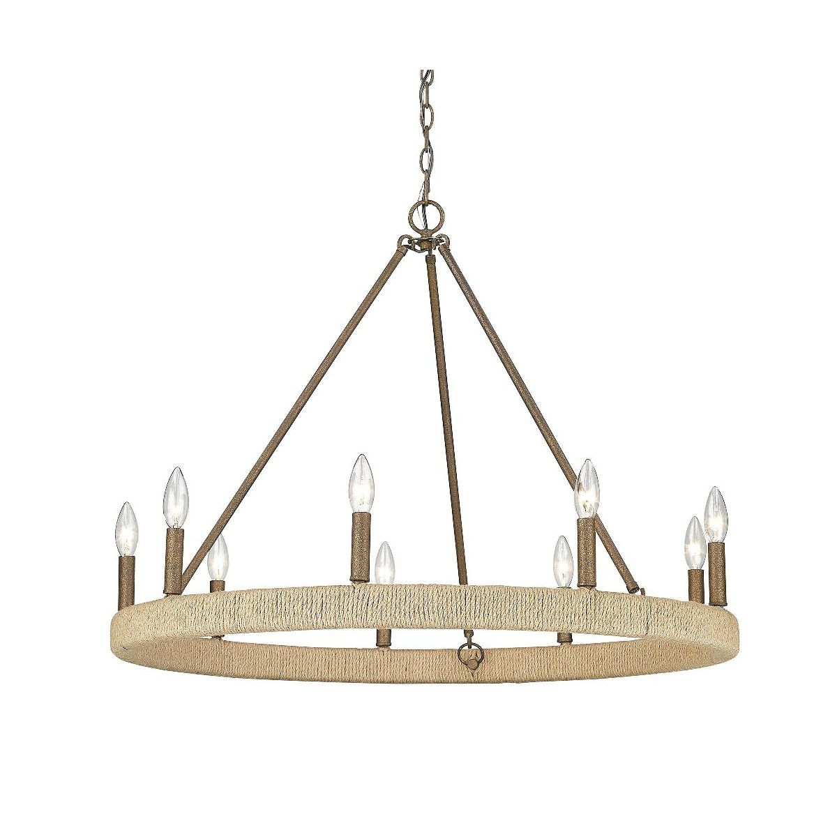 Golden Lighting Yates 9-Light Chandelier in Burnished Chestnut | Target