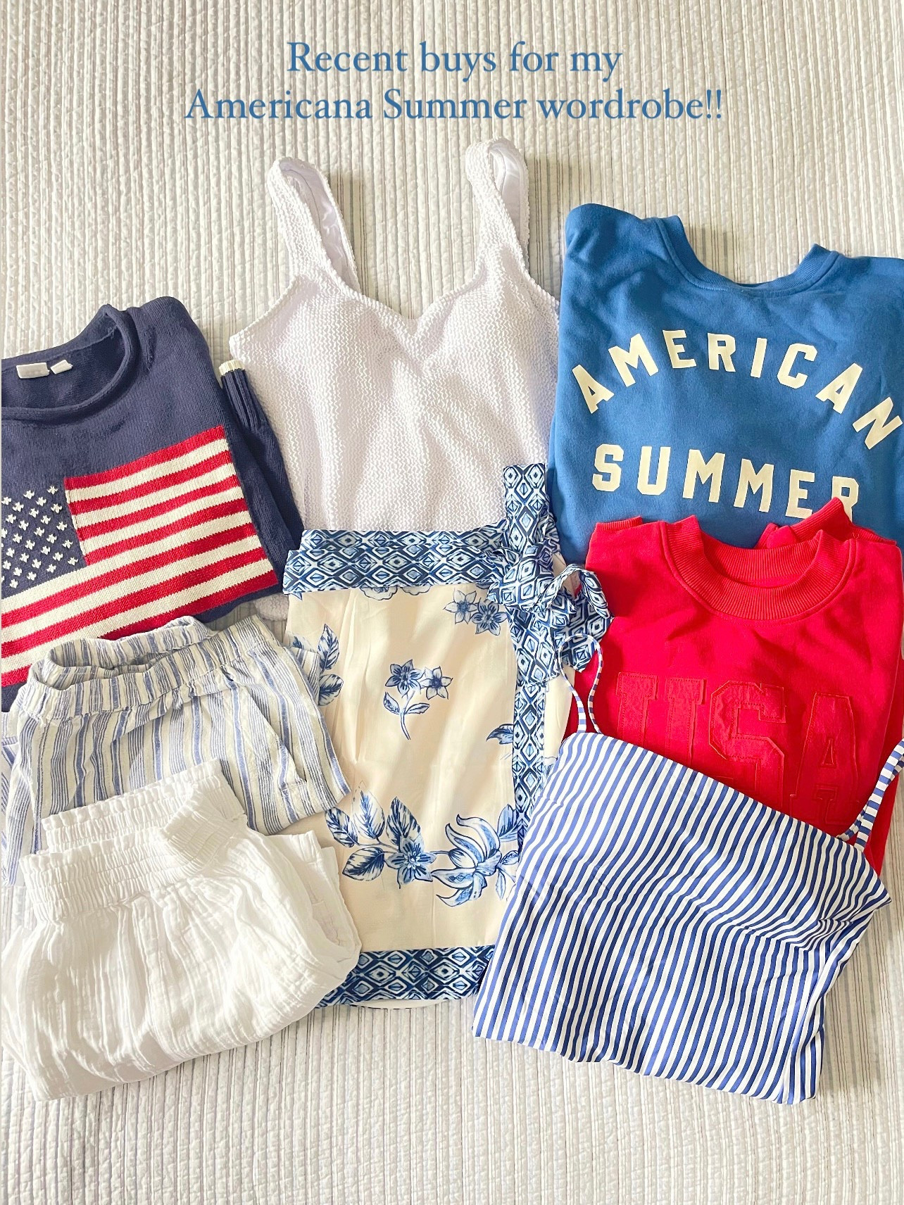 Red white & blue Americana summer staples!! Shop my fav recent purchases from Amazon, Target, Walmart & more!!

Love this new white scuba one piece swimsuit from Amazon, and these brand new comfy sweatshirts from Target! I sized up to a medium in the red and did a small in the blue 🤍🇺🇸🌊🦞🤍

#LTKStyleTip #LTKFindsUnder50 #LTKSummerEdit