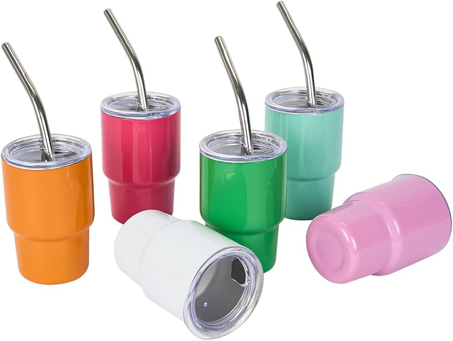 Tamarac Mini Tumbler Shot Glass with Straw, 3 oz Shot Glass with Straw and Lid, Funny Shot Glasse... | Amazon (US)