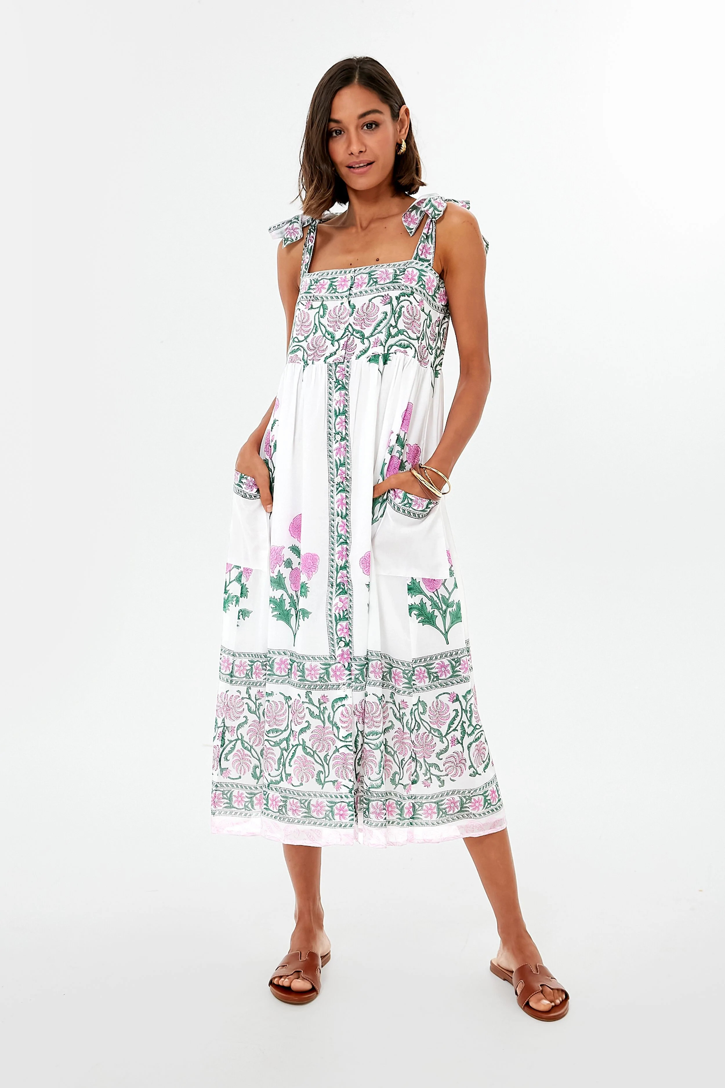 Exclusive Orchid Poppy Tie Shoulder Dress | Tuckernuck (US)