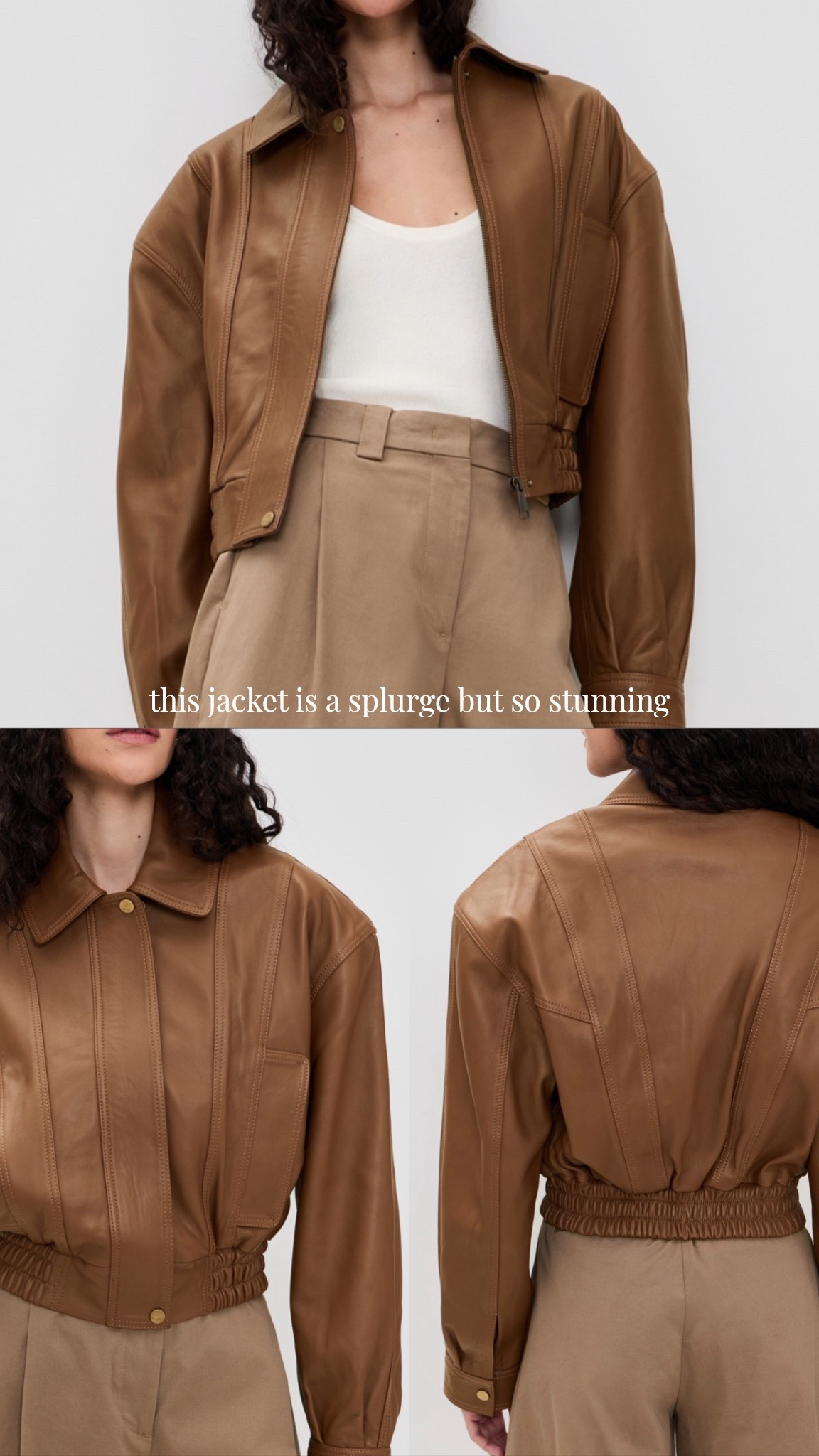 This jacket is definitely a splurge, but it is stunning. Linking some similar options as well at lower price points. ￼

#stylinbyaylin #leatherjackets 

#LTKOver40 #LTKSaleAlert #LTKTravel