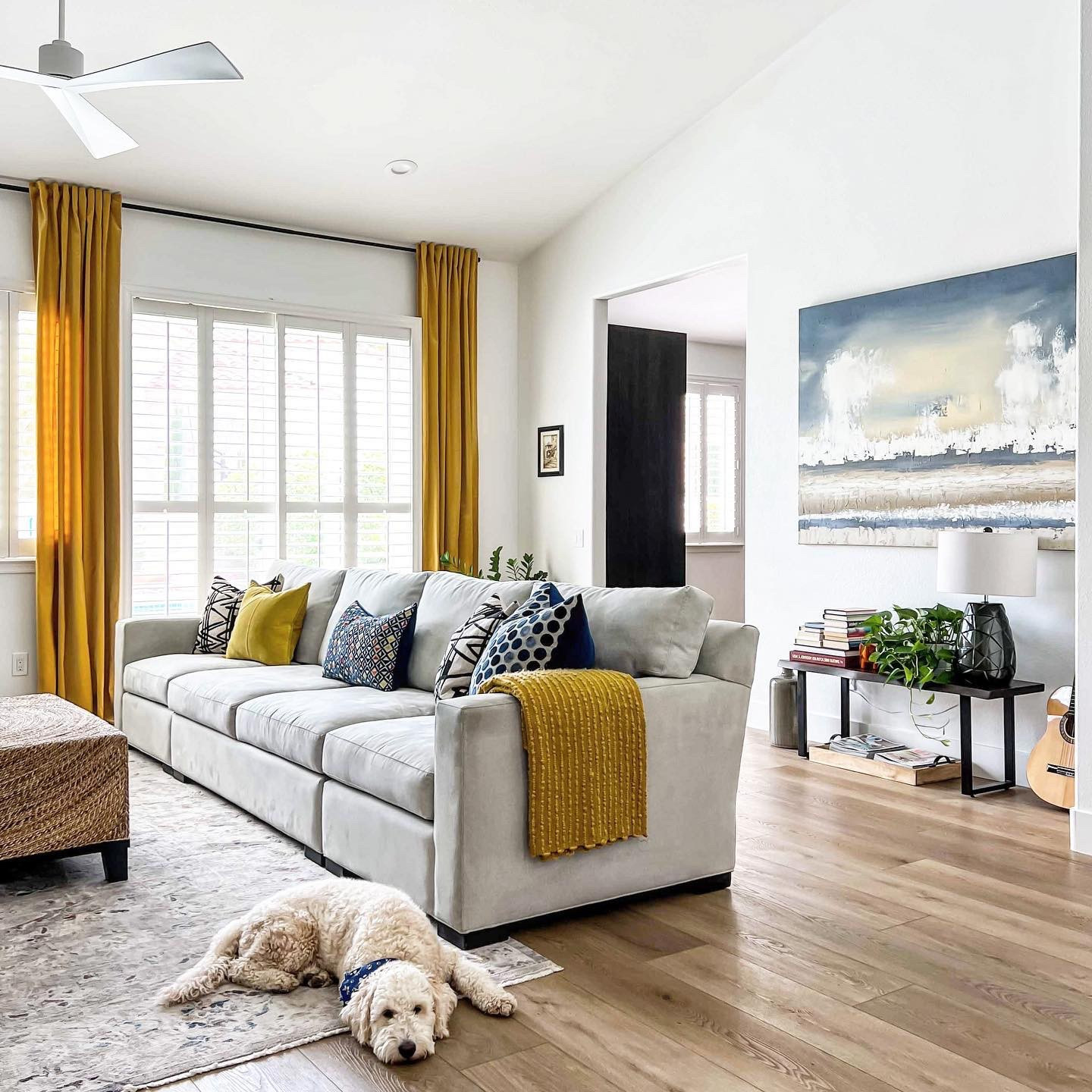 Lazy summer days are well deserved 🙌🏼

Shop my favorite Crate & Barrel Sofa or Sectional, mine is in Douglas Ice Color 🤍🩶
.
.
.
.
#dressyourspace #makeityours #lazysummerdays #goldendoodle #vacamode  #tgif #morningsun #efortlessliving #interiordesign #interiorstyling #colorfulhome #loveyourhome #lasvegasinteriordesign #interiordesigner #comfysofa #axisiisofa #familyroom #familyroomdecor #picofday #iphonepic #picoftheday #dressyourspacebysandramijan

#LTKHome