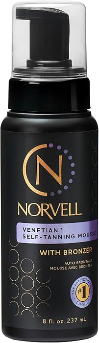 Norvell Venetian Sunless Self Tanner Mousse with Bronzer, 8 Fl Oz - Instant Self Tanning - Natura... | Amazon (US)