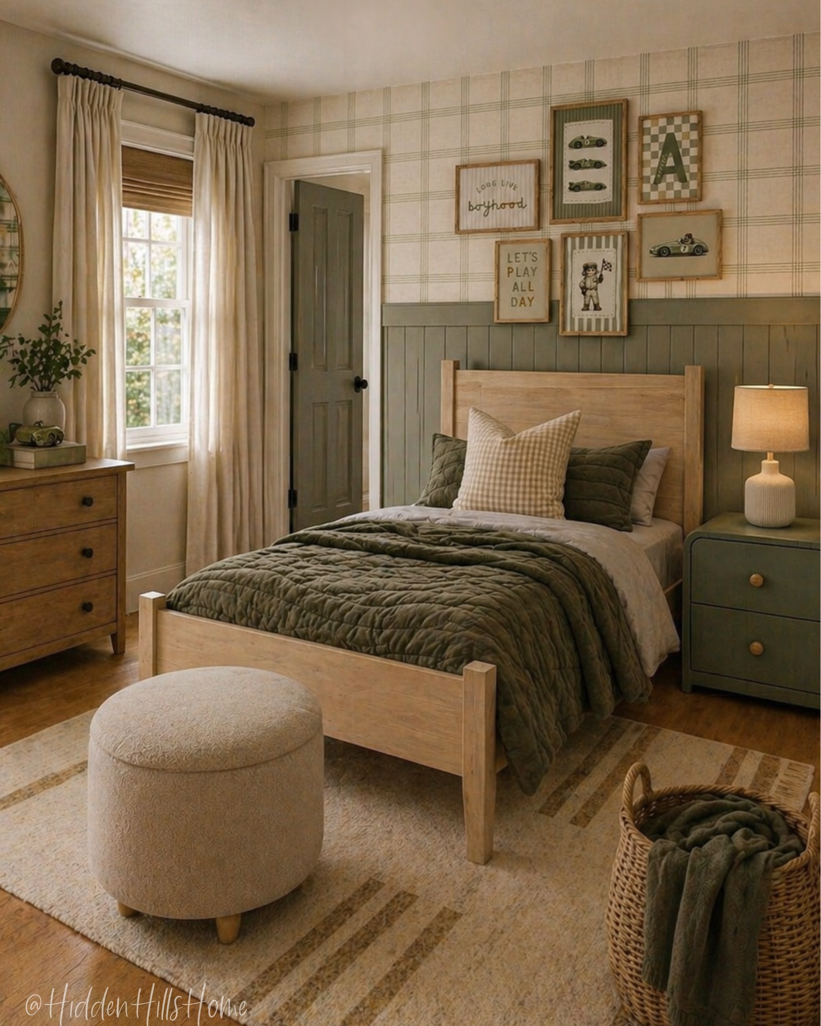 Boys bedroom decor mood board, kids room decor, green boys room design, home decor, twin bed, nightstands, bedroom rug 


#LTKKids #LTKSaleAlert #LTKHome