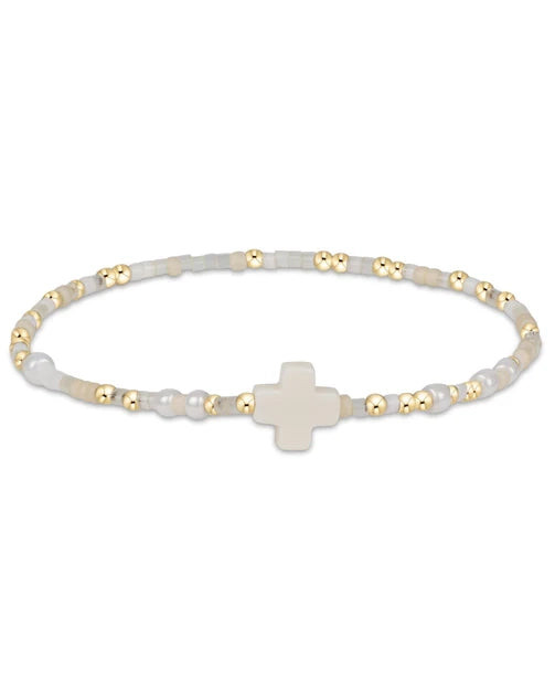 Hope Unwritten Signature Cross Bracelet- Call Me On My Shellphone by Enewton | ish Boutique