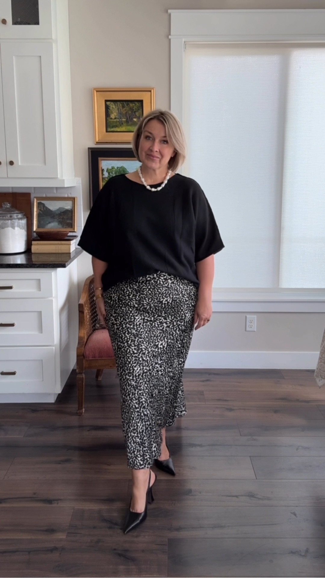 Effortless elegance for midlife style! 

Midlife fashion. Midsize style inspiration. Elegant outfit ideas. Chic midi skirts. Feminine fashion over 40. Effortless style. Classic black blouse. Animal print skirt. Confidence at any age.

#LTKStyleTip #LTKMidsize #LTKFindsUnder50