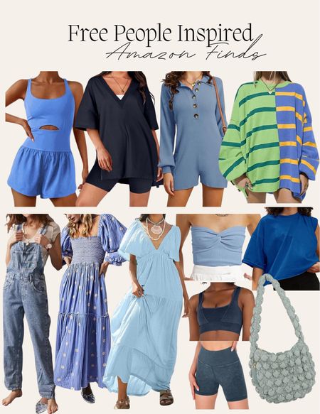 Free people inspired amazon finds! 

Romper / jumpsuit / two piece set / crop tee / quilted crossbody bag / workout outfit / biker shorts / fall dress maxi dress / overalls / tube top/ oversized striped sweater / casual style 


#LTKFind #LTKunder50 #LTKSeasonal