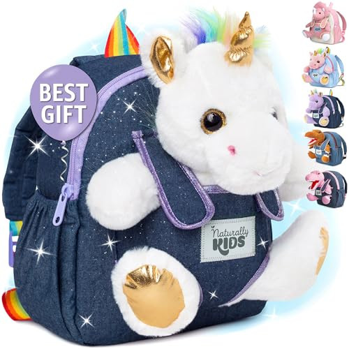 Naturally KIDS Unicorn Toys, 3 Year Old Girl Gifts, Birthday Gifts for 2 Year Old Girls, Toddler Unicorn Backpack | Amazon (US)