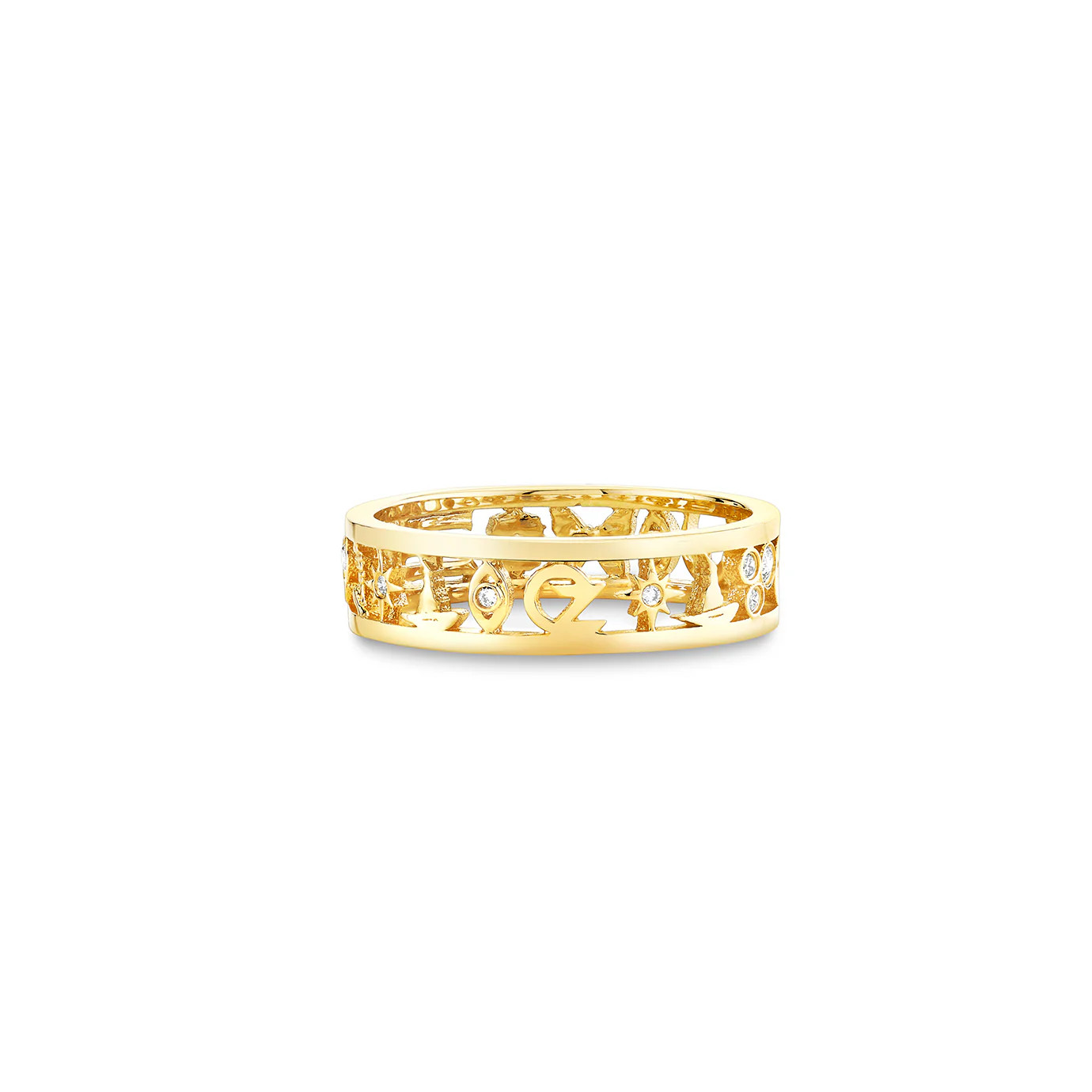 Gold & Diamond Wicked Icon Eternity Ring | Sydney Evan