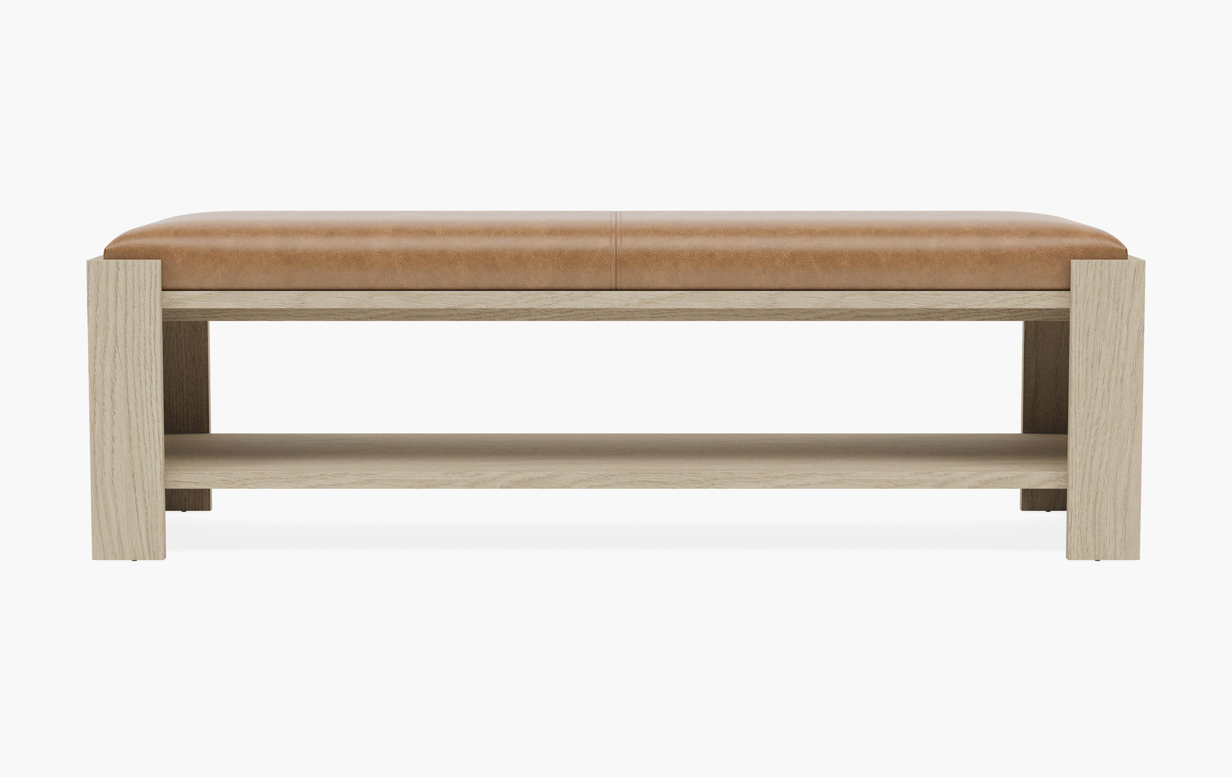 Miller Leather Bench | Interior Define