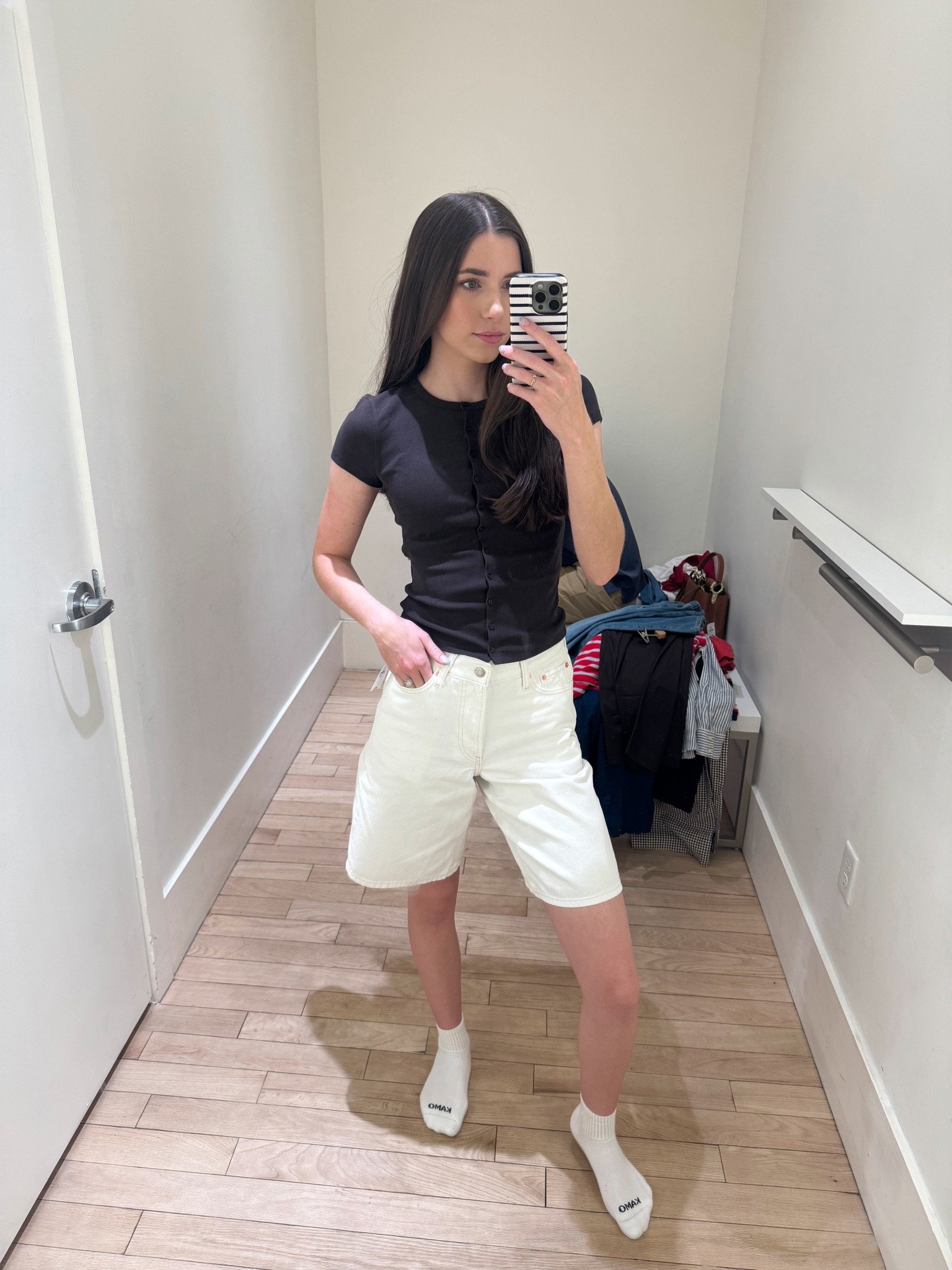 If you are looking for a good pair of white shorts for the summer, these are a great option! I would definitely size down since they run a little big.

Gap, Gap finds, Gap Summer, Summer Style

#LTKSeasonal #LTKSaleAlert #LTKTall