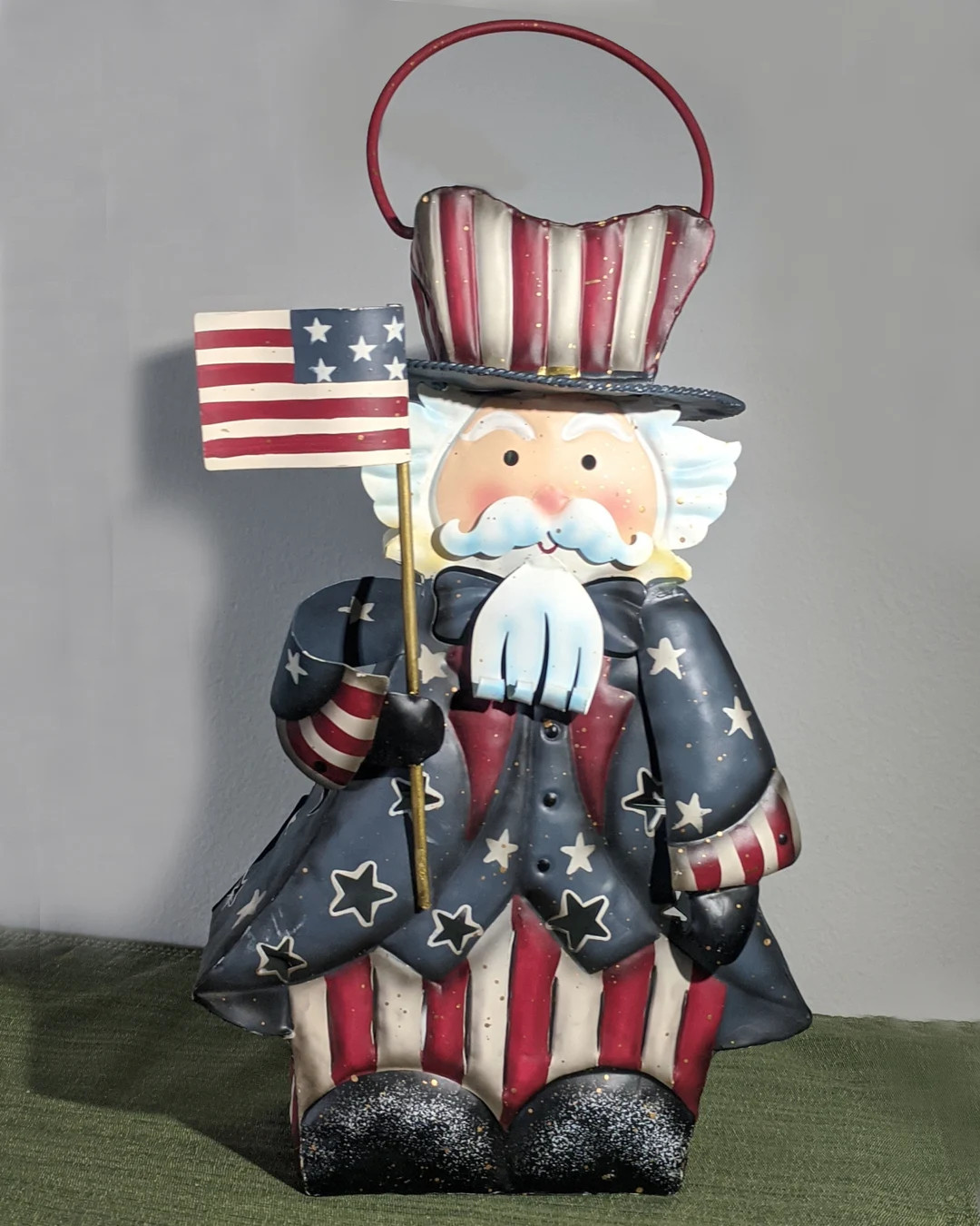 Candle Lantern: Uncle Sam Patriotic Candleholder\u2013tin Votive Tealight Light Diffuser\u2013250... | Etsy (Global)