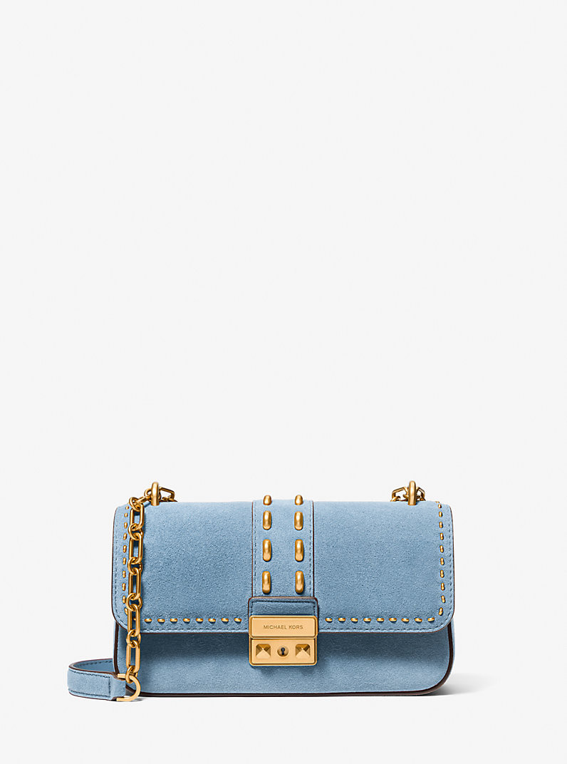 Tribeca Small Studded Suede Shoulder Bag | Michael Kors US