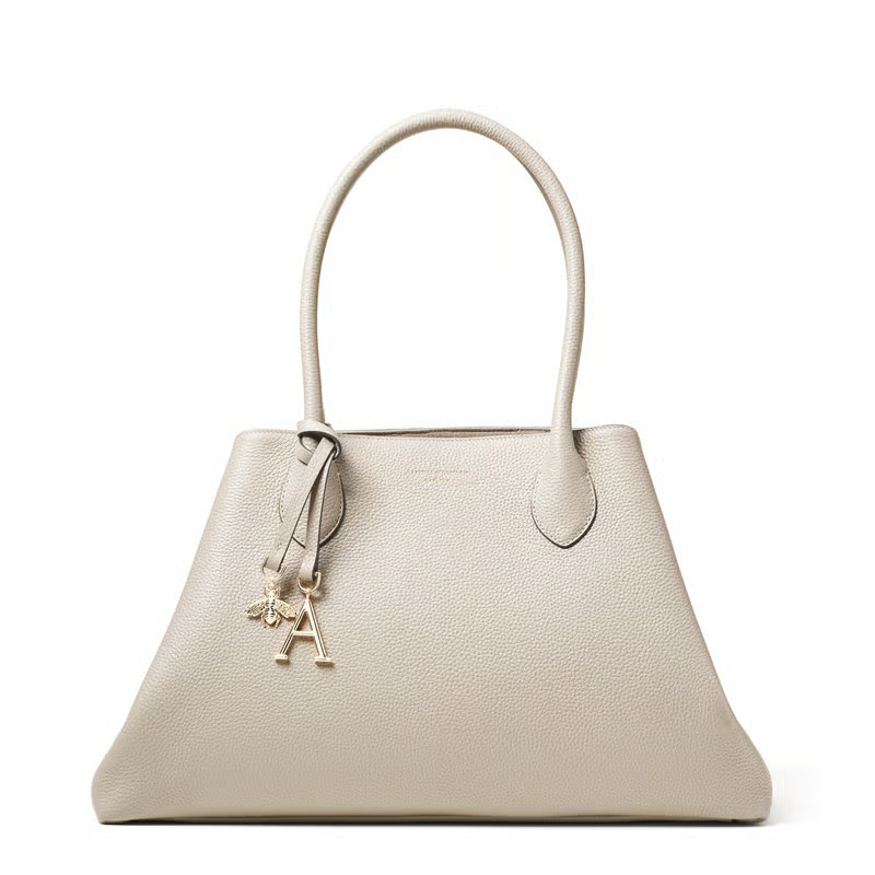 Aspinal of London Large Paris Bag in Dove Grey Pebble | Aspinal of London US
