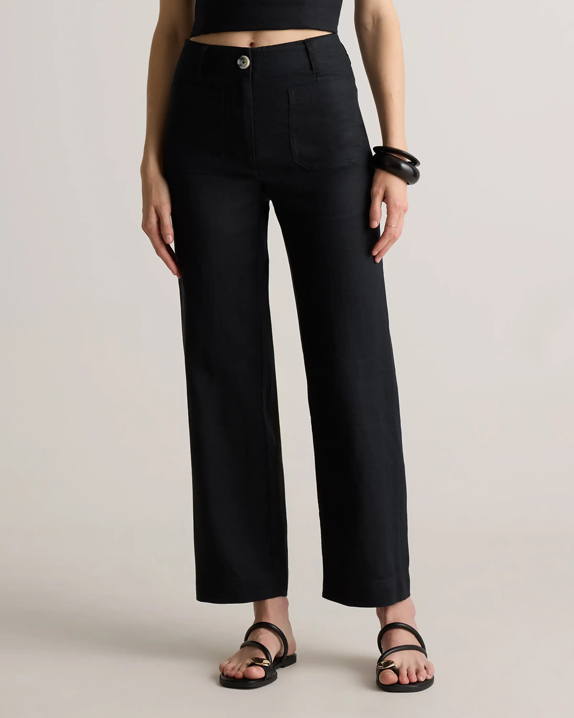 100% European Linen Patch Pocket Wide Leg Pants | Quince