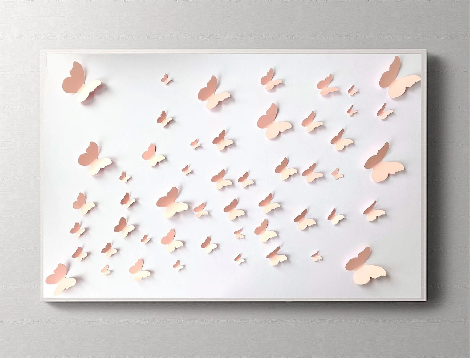 Butterfly art. Butterfly framed art. Petal pink butterflies. Home decor. Wall art. 3D butterflies... | Etsy (US)