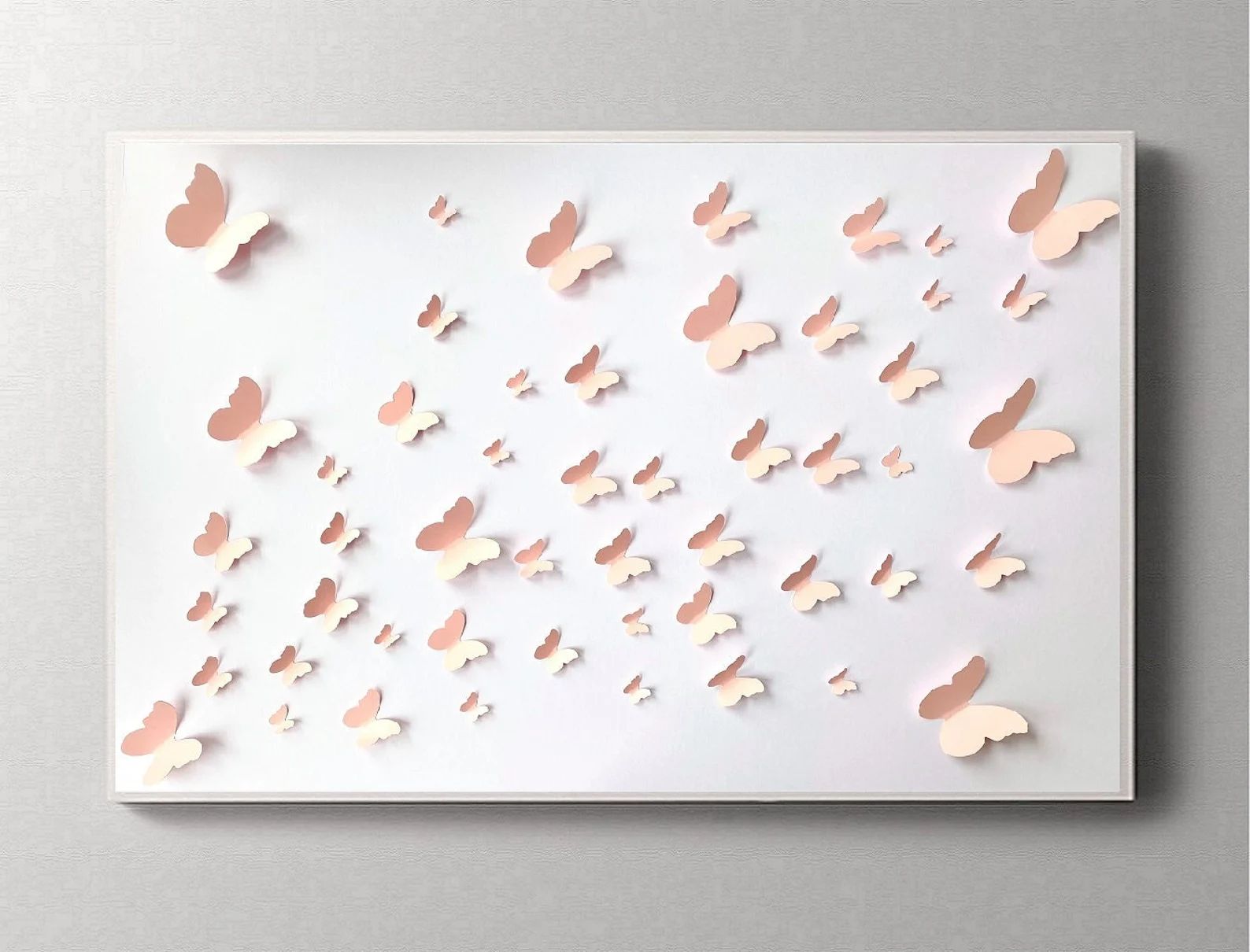 Butterfly art. Butterfly framed art. Petal pink butterflies. Home decor. Wall art. 3D butterflies... | Etsy (US)
